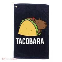 Tacobara Funny Capybara Tacos Golf Towel thumb 0