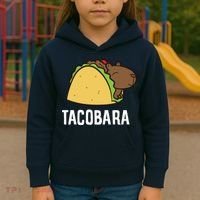 Tacobara Funny Capybara Tacos Kids Hoodie thumb 3