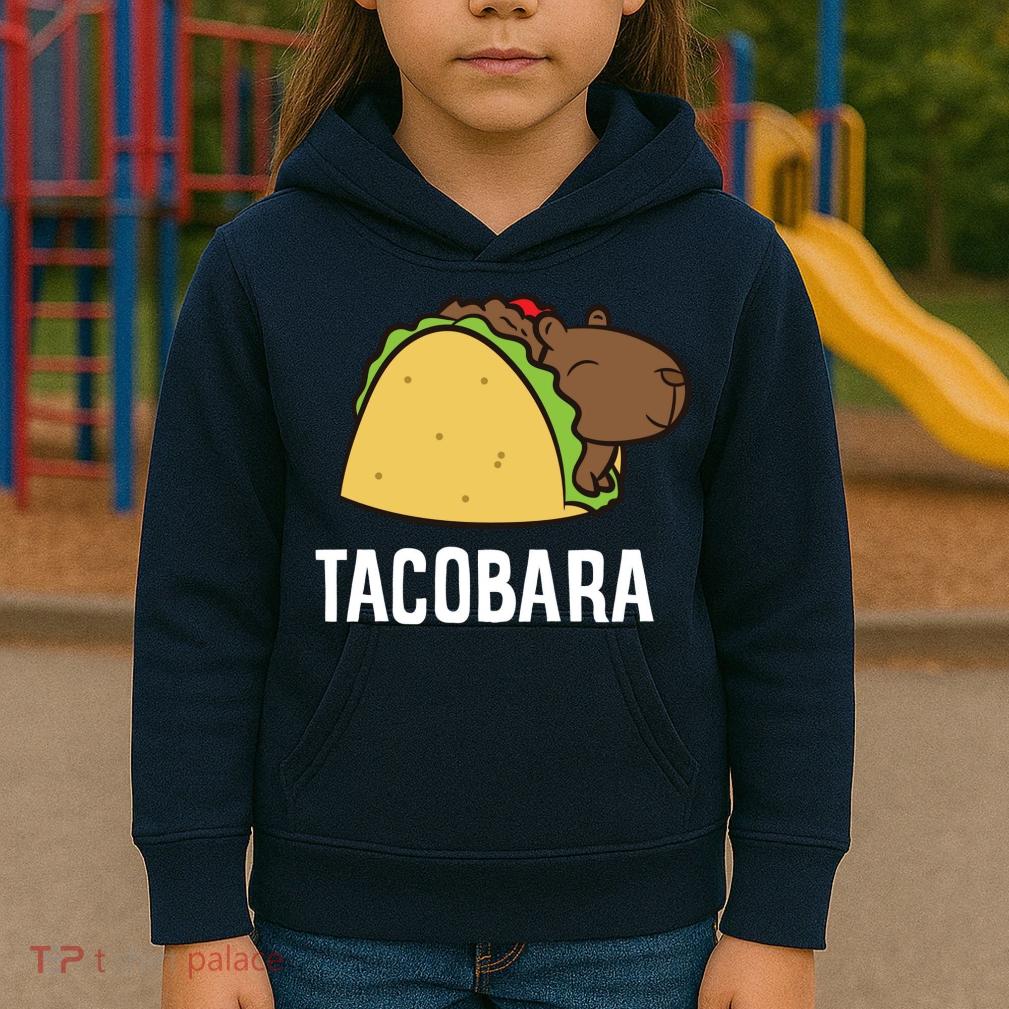 Tacobara Funny Capybara Tacos Kids Hoodie