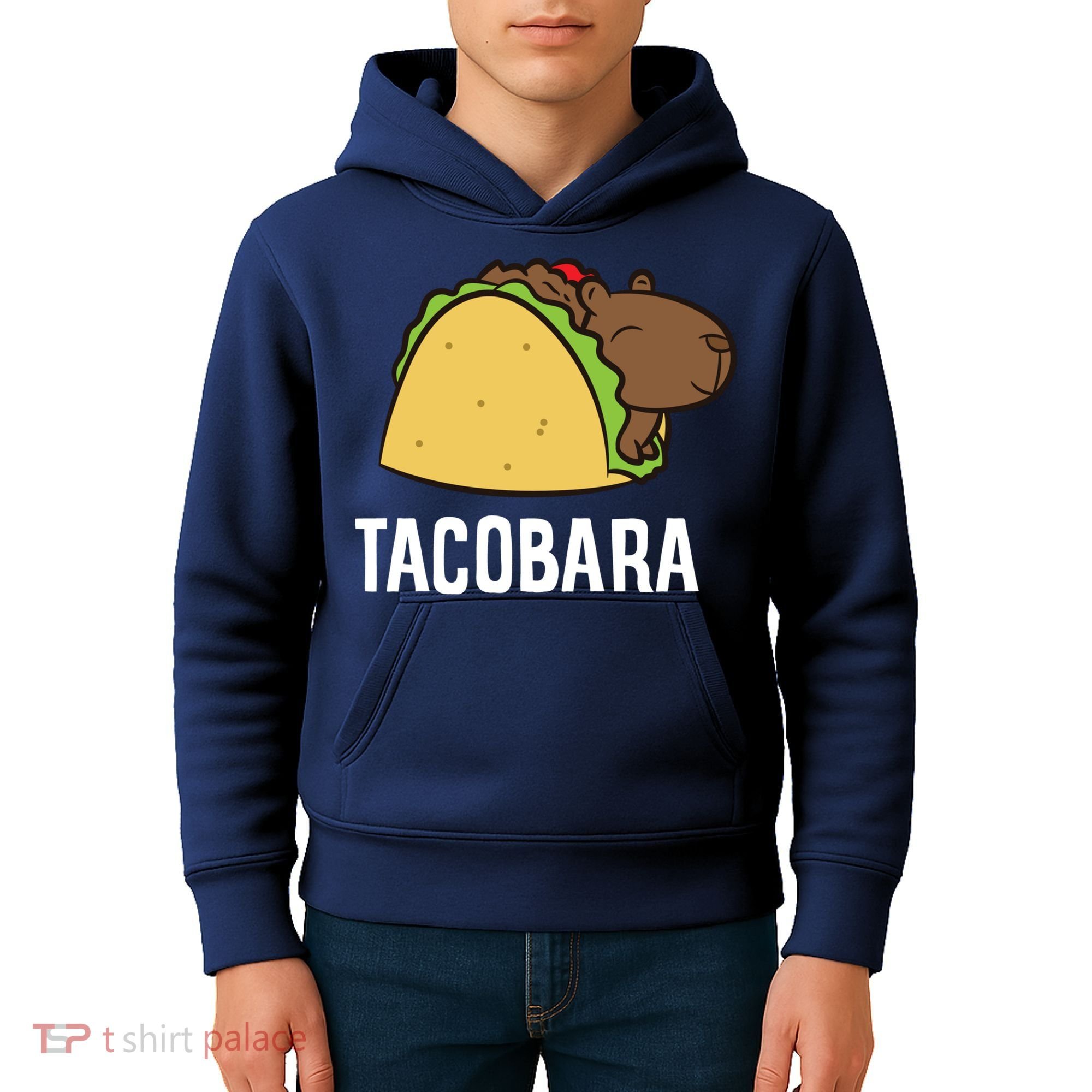 Tacobara Funny Capybara Tacos Kids Hoodie