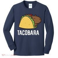 Tacobara Funny Capybara Tacos Kids Long Sleeve Shirt thumb 0