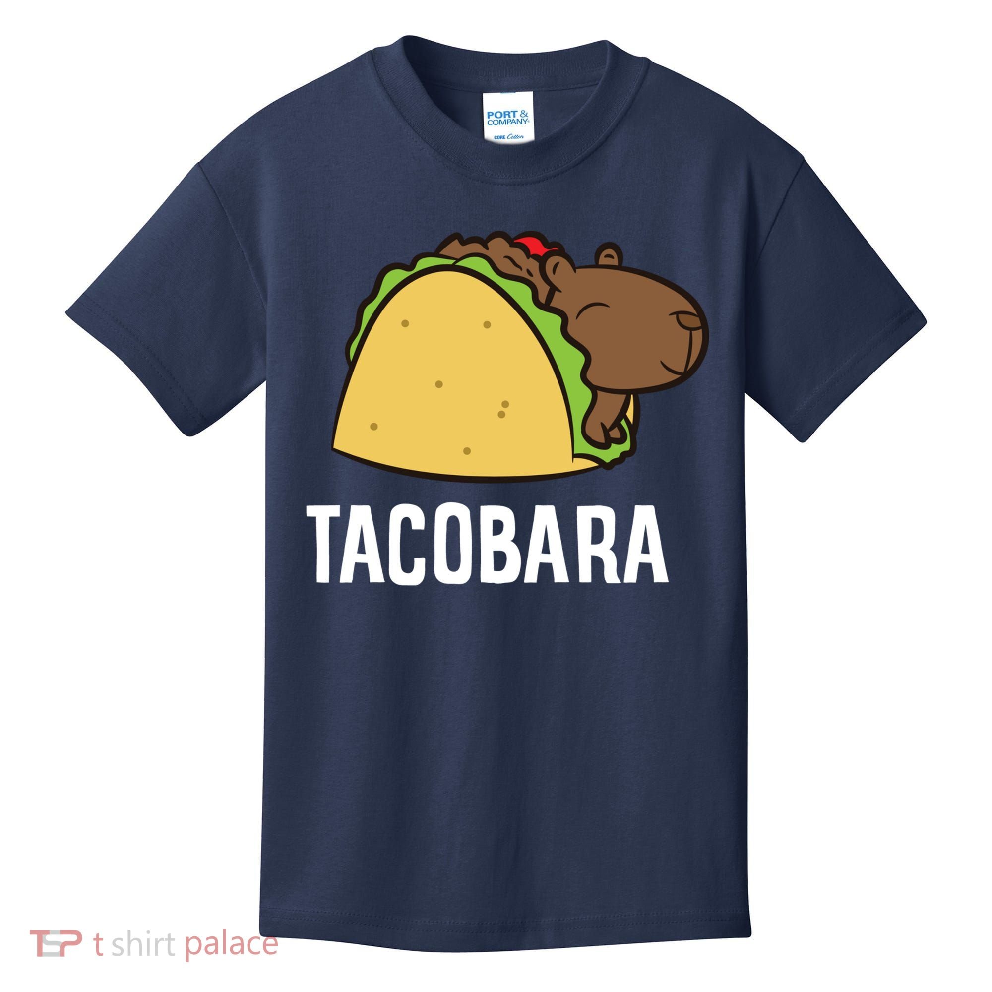 Tacobara Funny Capybara Tacos Kids T-Shirt
