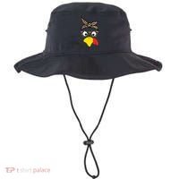 Turkey Face Cheetah Cute Thanksgiving Bucket Hat thumb 0