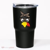 Turkey Face Cheetah Cute Thanksgiving Tumbler thumb 0
