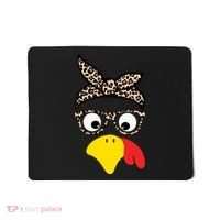 Turkey Face Cheetah Cute Thanksgiving Mousepad thumb 0