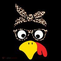 Turkey Face Cheetah Cute Thanksgiving Mousepad thumb 1