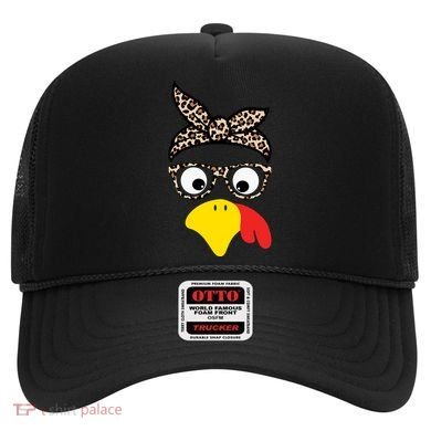 Turkey Face Cheetah Cute Thanksgiving Hat