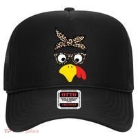 Turkey Face Cheetah Cute Thanksgiving Hat thumb 0