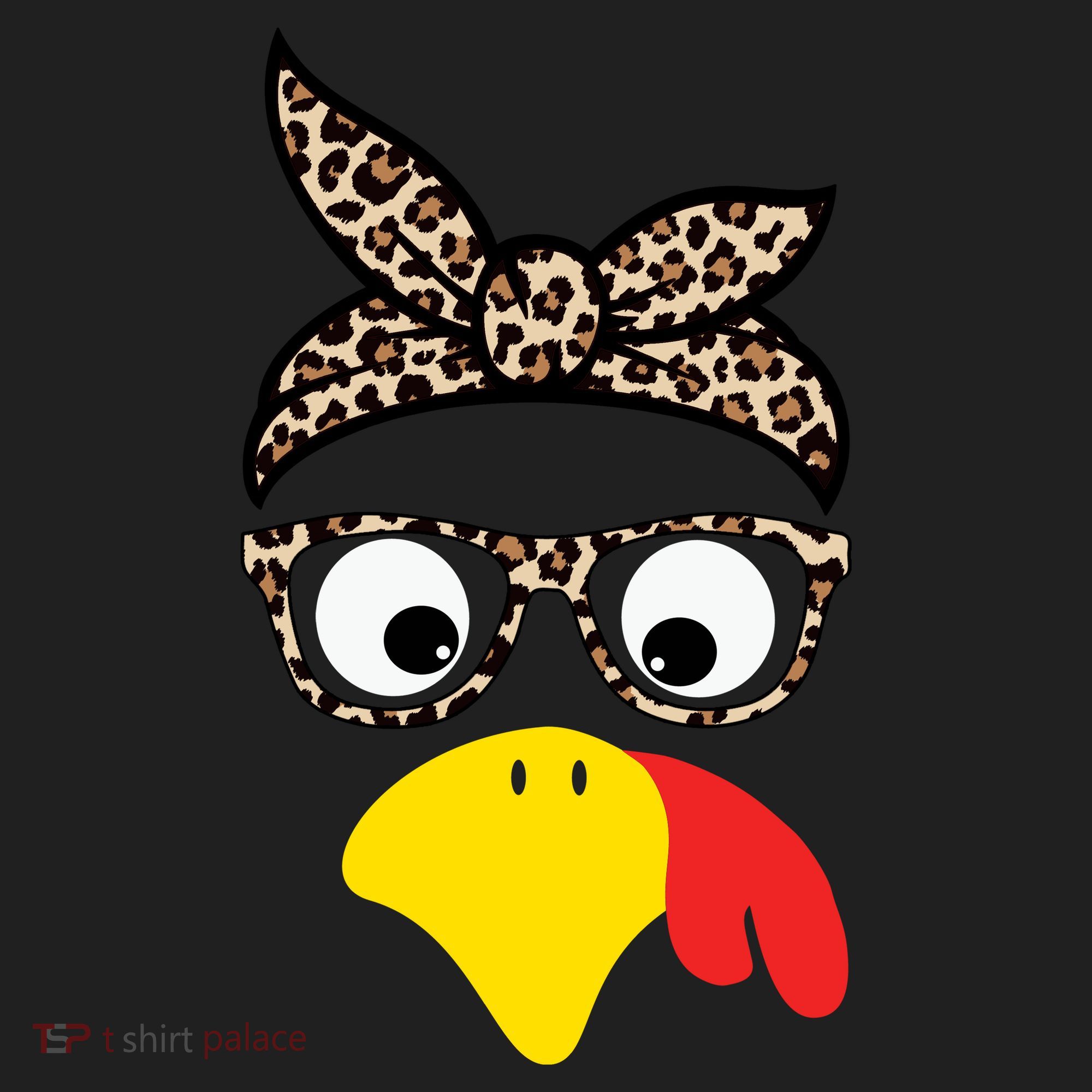 Turkey Face Cheetah Cute Thanksgiving Hat