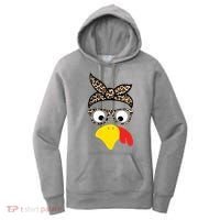 Turkey Face Cheetah Cute Thanksgiving Women's Hoodie thumb 0