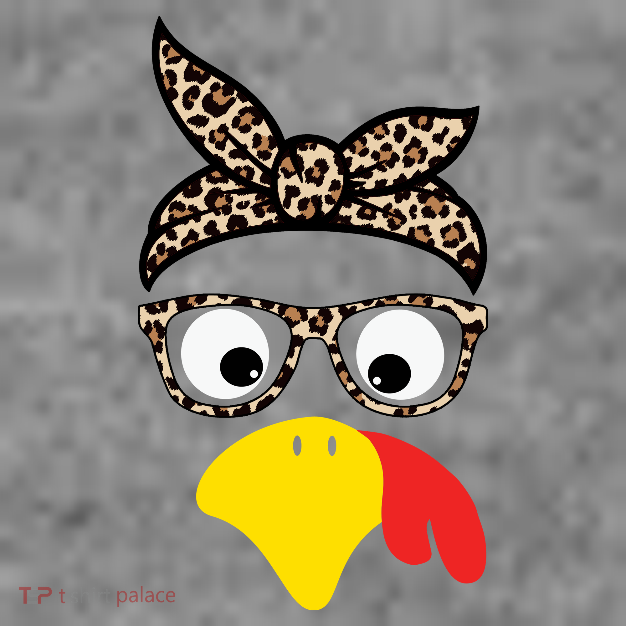 Turkey Face Cheetah Cute Thanksgiving Toddler Hoodie