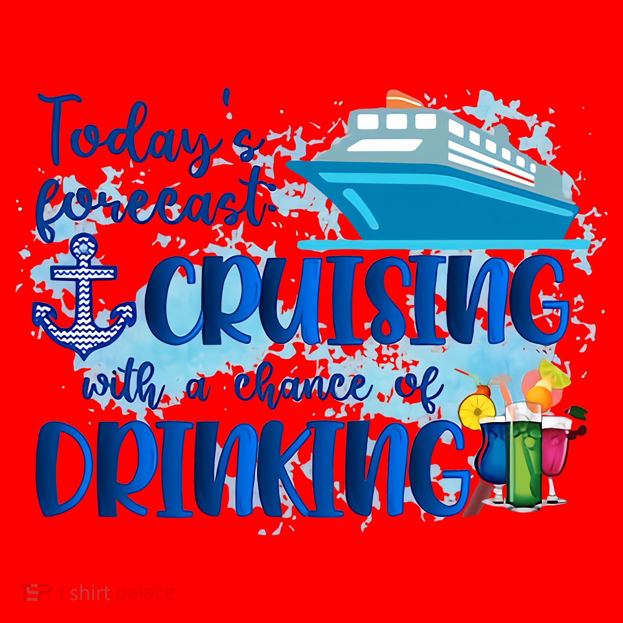 Today's Forecast Cruising With A Chance Of Drinking Santa Hat