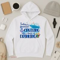 Today's Forecast Cruising With A Chance Of Drinking Hoodie thumb 3