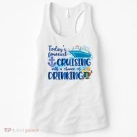 Today's Forecast Cruising With A Chance Of Drinking Women's Tank Top thumb 0
