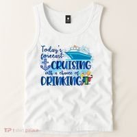 Today's Forecast Cruising With A Chance Of Drinking Tank Top thumb 2
