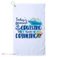 Today's Forecast Cruising With A Chance Of Drinking Golf Towel thumb 0