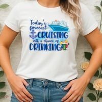 Today's Forecast Cruising With A Chance Of Drinking Women's T-Shirt thumb 2