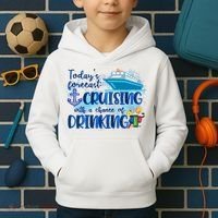 Today's Forecast Cruising With A Chance Of Drinking Kids Hoodie thumb 2