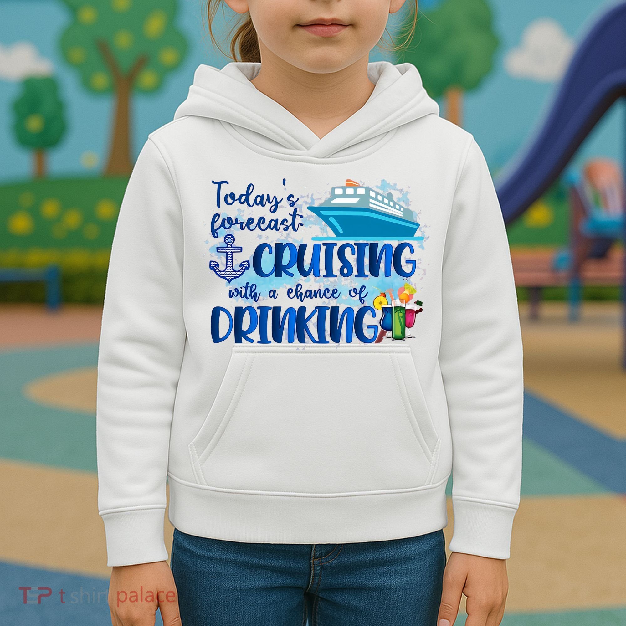 Today's Forecast Cruising With A Chance Of Drinking Kids Hoodie