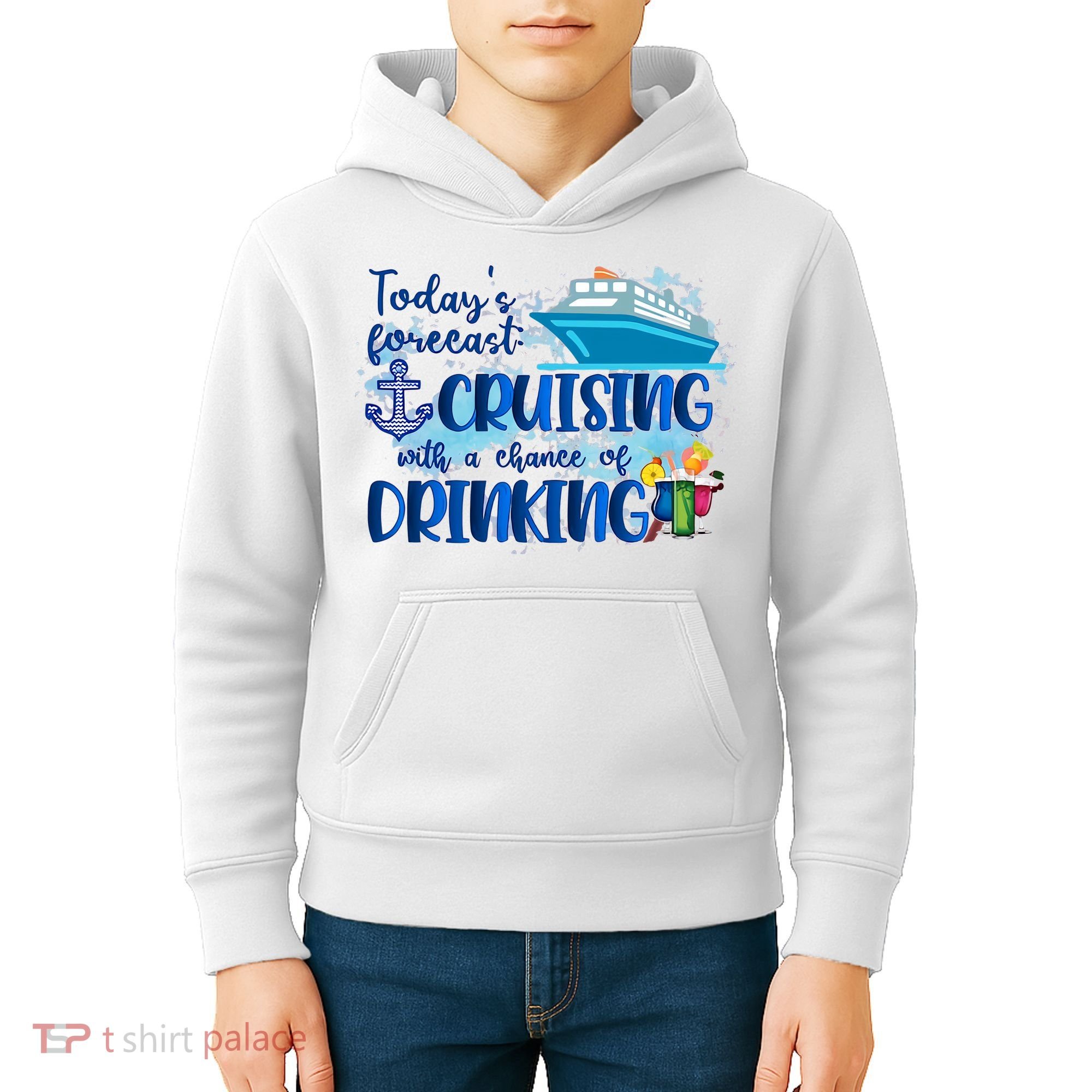 Today's Forecast Cruising With A Chance Of Drinking Kids Hoodie