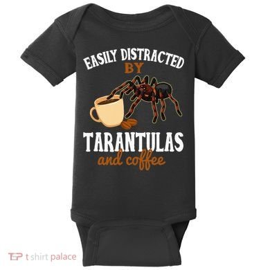 Tarantula Funny Coffee Lover Pet Tarantula Lover Baby Bodysuit