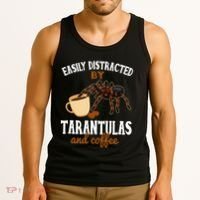 Tarantula Funny Coffee Lover Pet Tarantula Lover Tank Top thumb 3