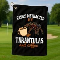 Tarantula Funny Coffee Lover Pet Tarantula Lover Golf Towel thumb 1