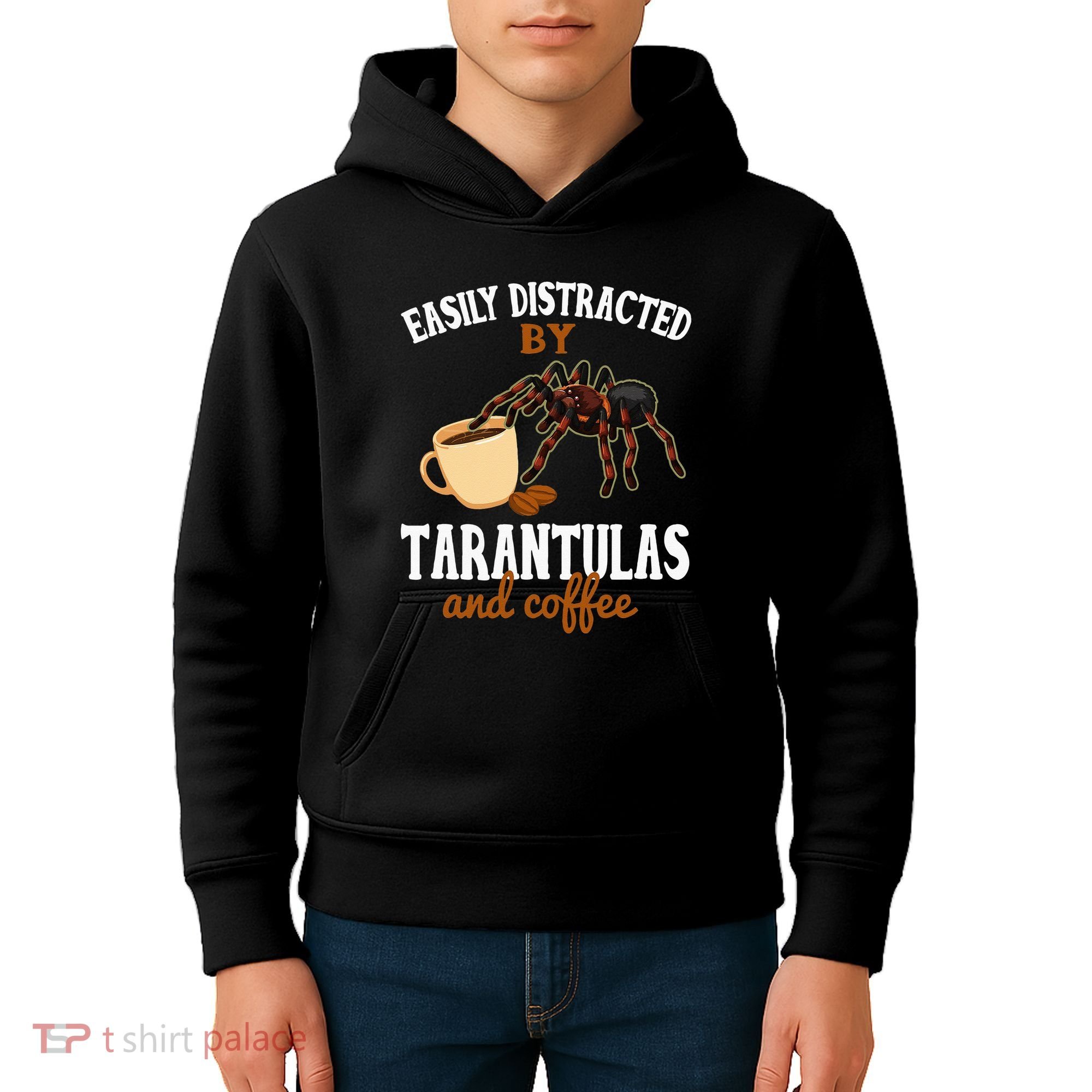 Tarantula Funny Coffee Lover Pet Tarantula Lover Kids Hoodie