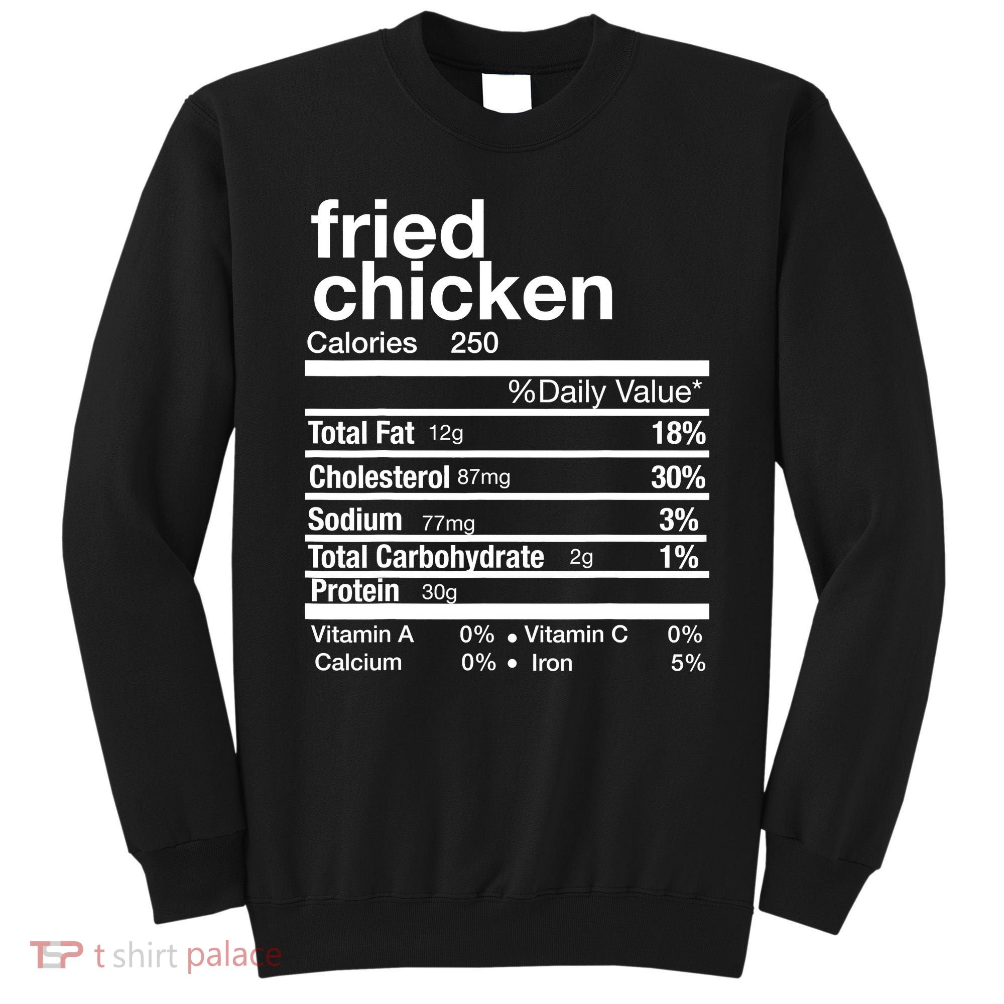 Thanksgiving Fried Chicken Nutrition Matching Family Sweatshirt