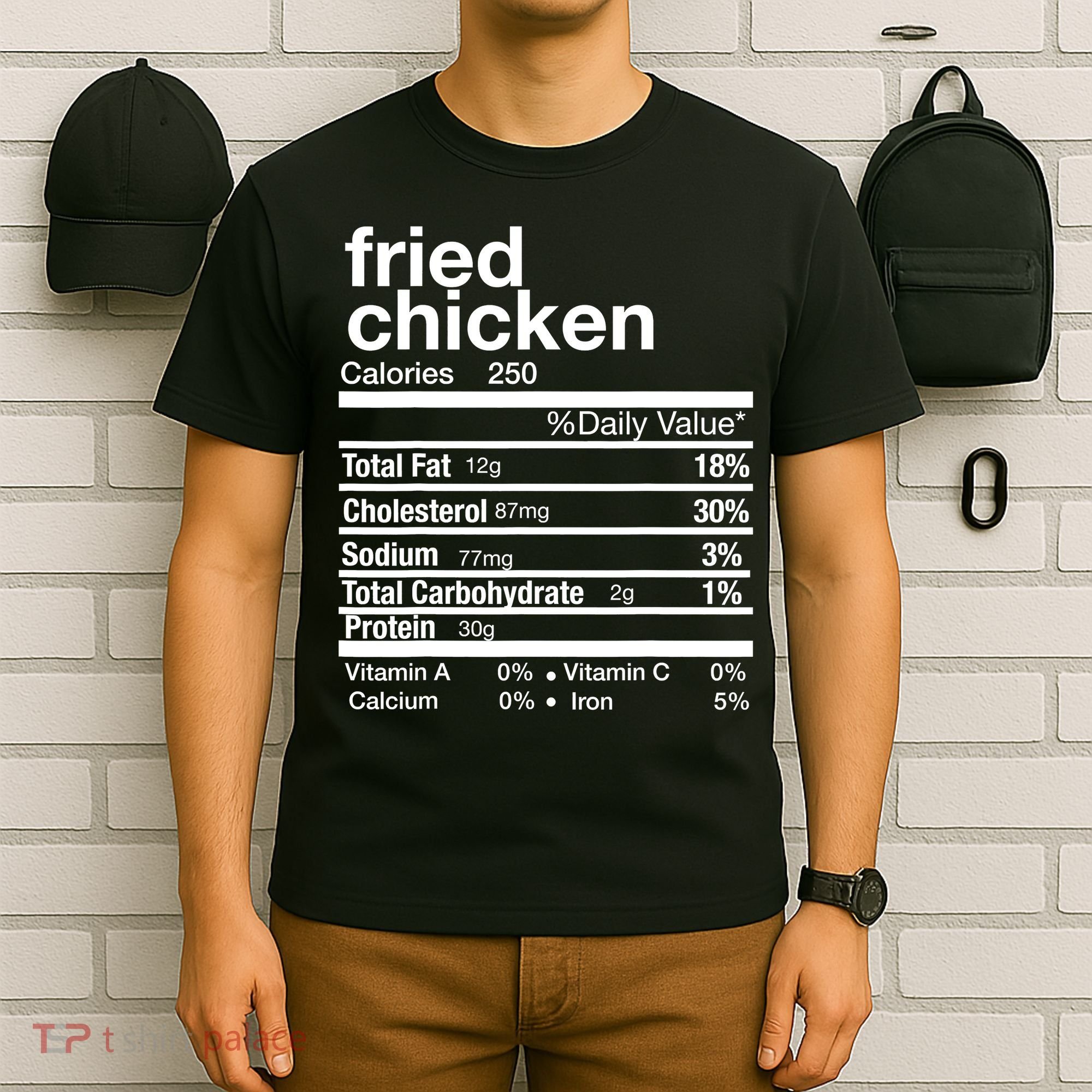 Thanksgiving Fried Chicken Nutrition Matching Family T-Shirt