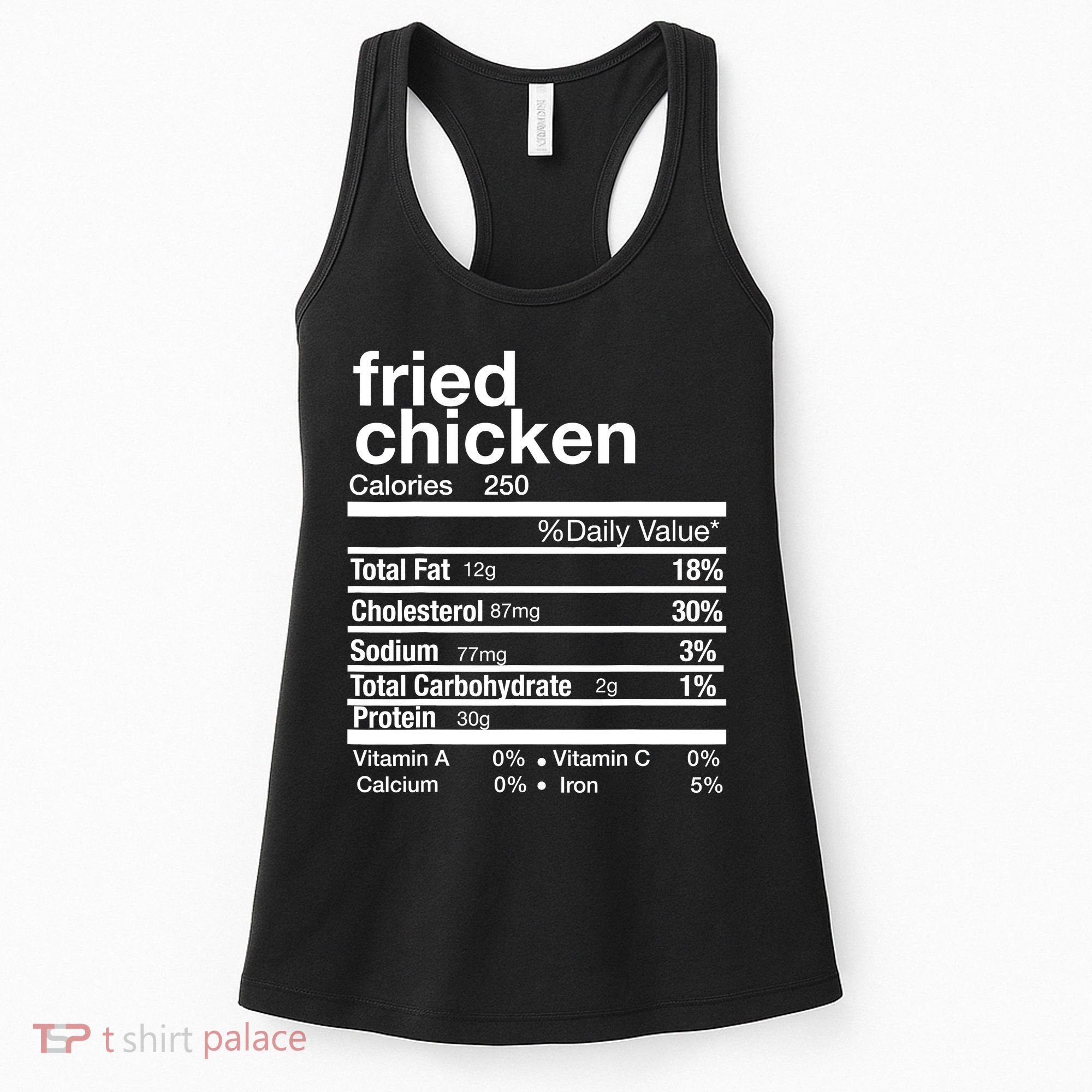 Thanksgiving Fried Chicken Nutrition Matching Family Women's Tank Top