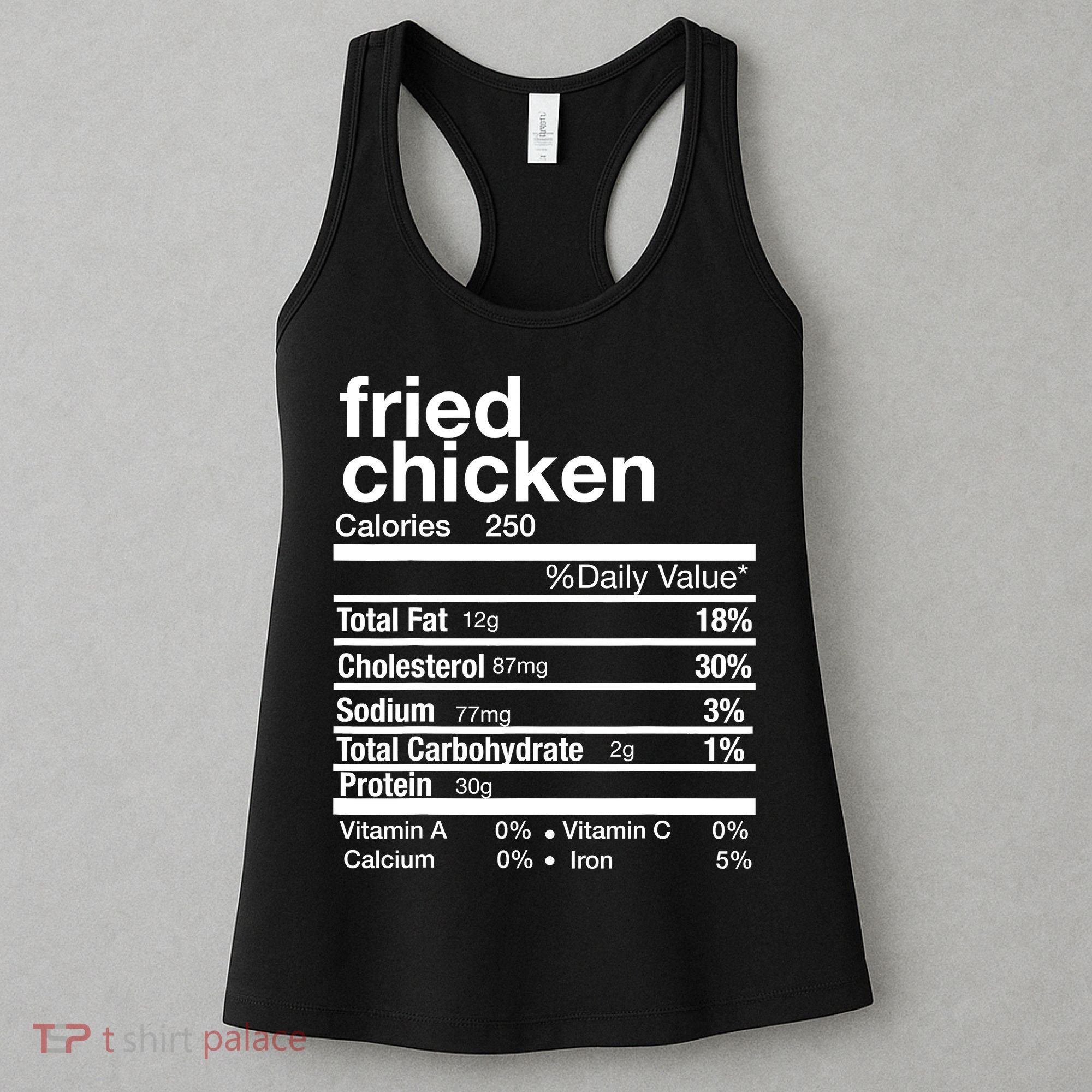 Thanksgiving Fried Chicken Nutrition Matching Family Women's Tank Top