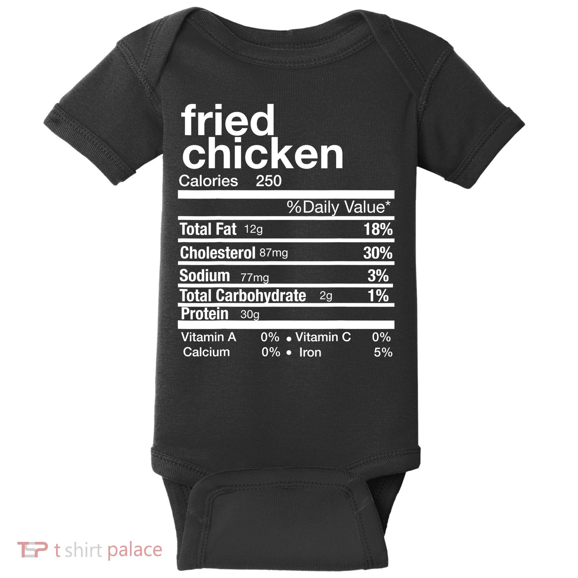 Thanksgiving Fried Chicken Nutrition Matching Family Baby Bodysuit