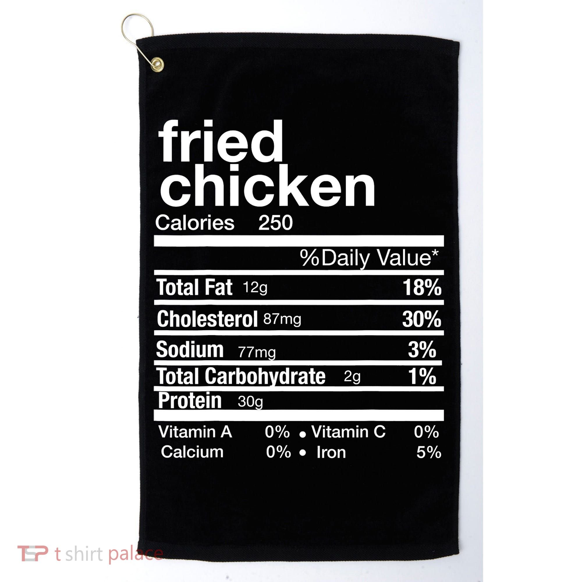 Thanksgiving Fried Chicken Nutrition Matching Family Golf Towel