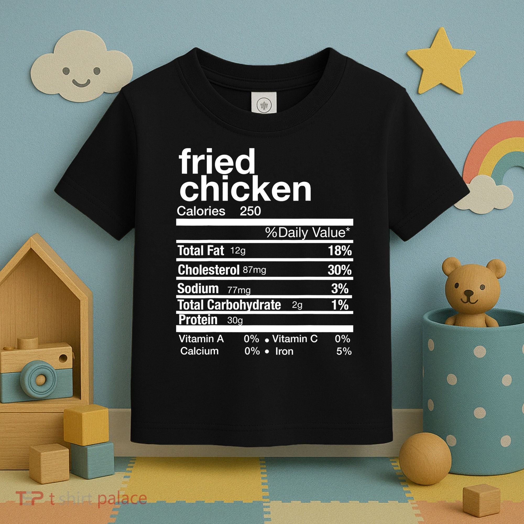 Thanksgiving Fried Chicken Nutrition Matching Family Toddler T-Shirt