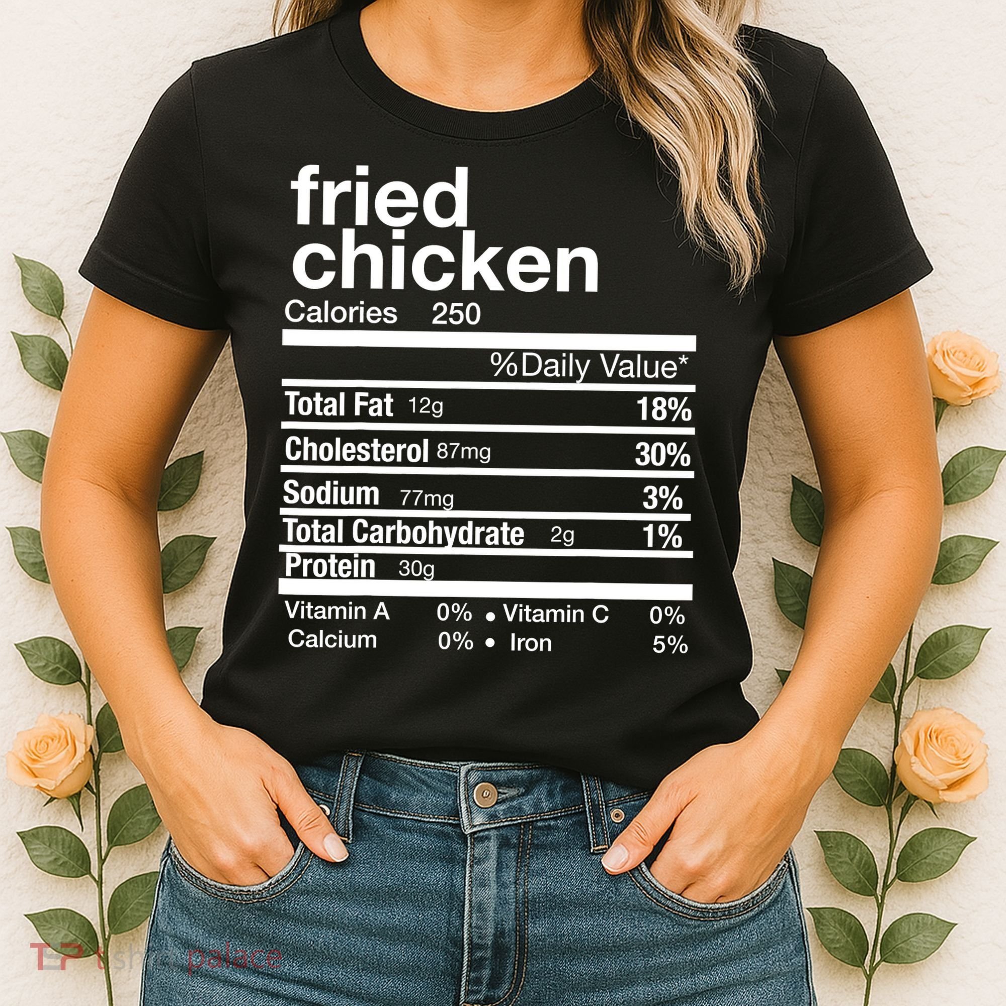 Thanksgiving Fried Chicken Nutrition Matching Family Women's T-Shirt