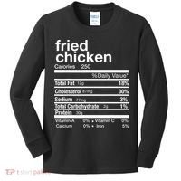 Thanksgiving Fried Chicken Nutrition Matching Family Kids Long Sleeve Shirt thumb 0