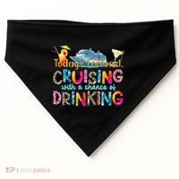 TodayS Forecast Cruising With A Chance Of Drinking Cruise USA-Made Doggie Bandana thumb 0