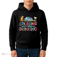 TodayS Forecast Cruising With A Chance Of Drinking Cruise Kids Hoodie thumb 4