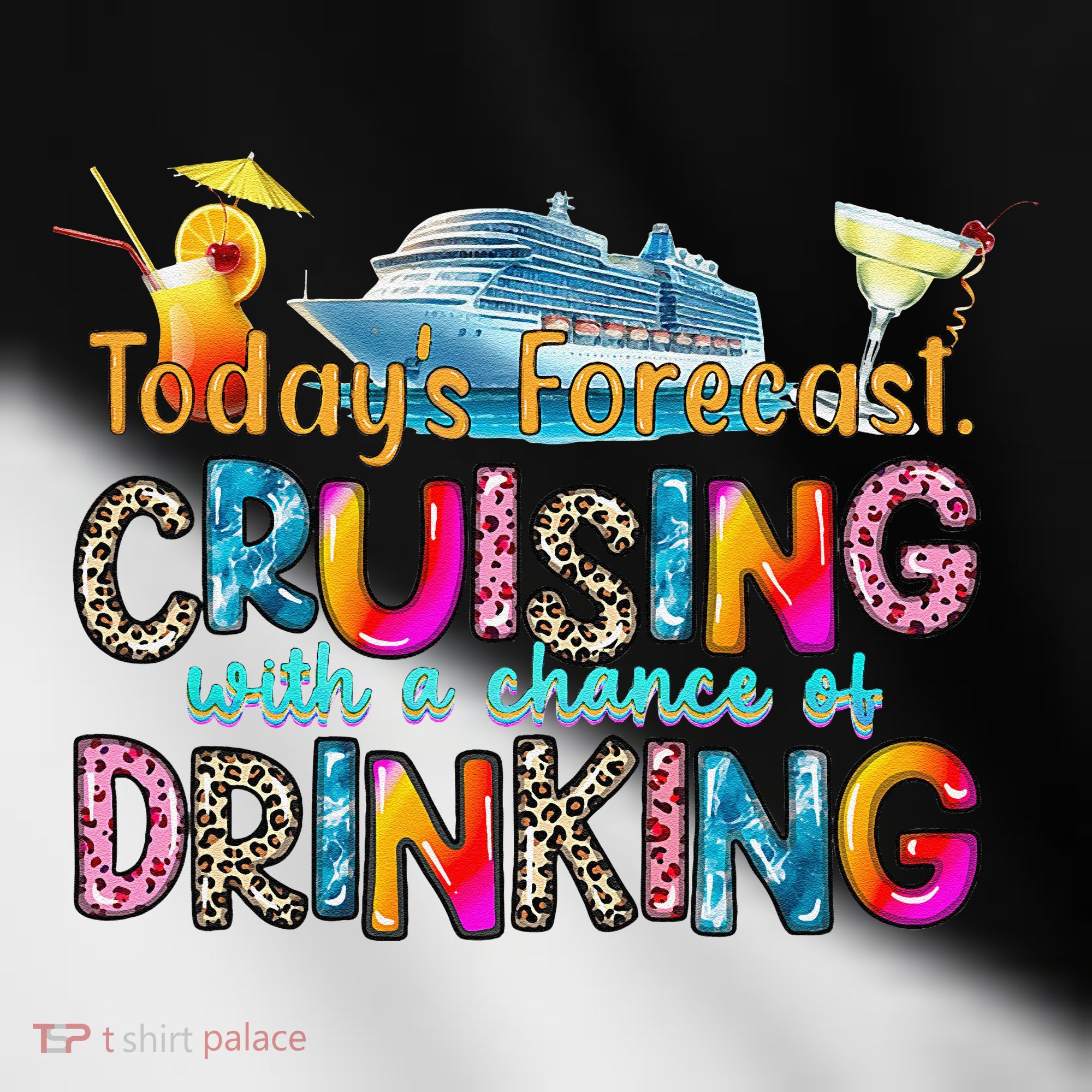 TodayS Forecast Cruising With A Chance Of Drinking Cruise Toddler Fine Jersey T-Shirt