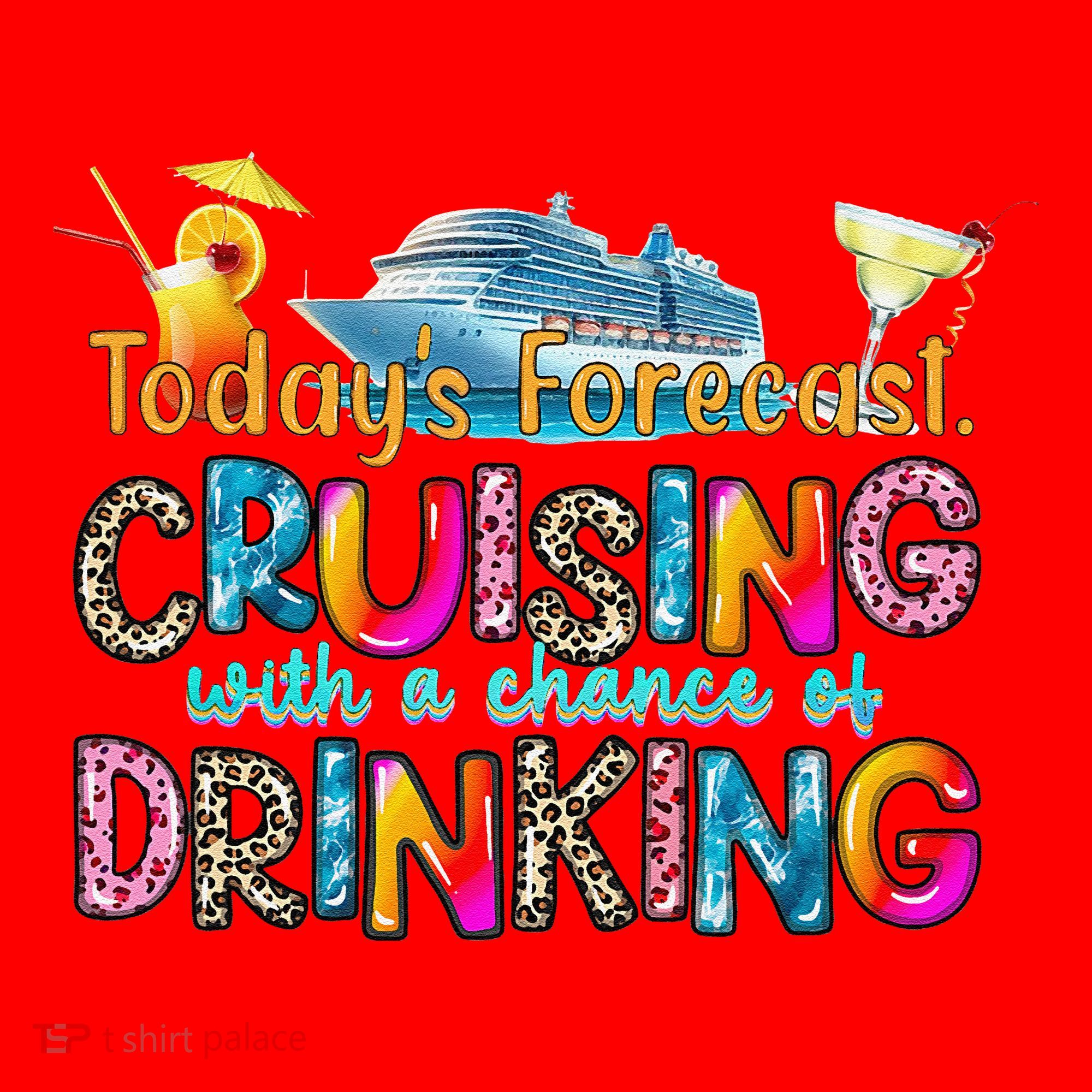 TodayS Forecast Cruising With A Chance Of Drinking Cruise Santa Hat