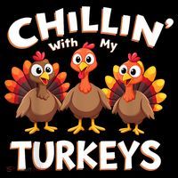 Thanksgiving Family Chillin With My Turkeys Coffee Mug thumb 5