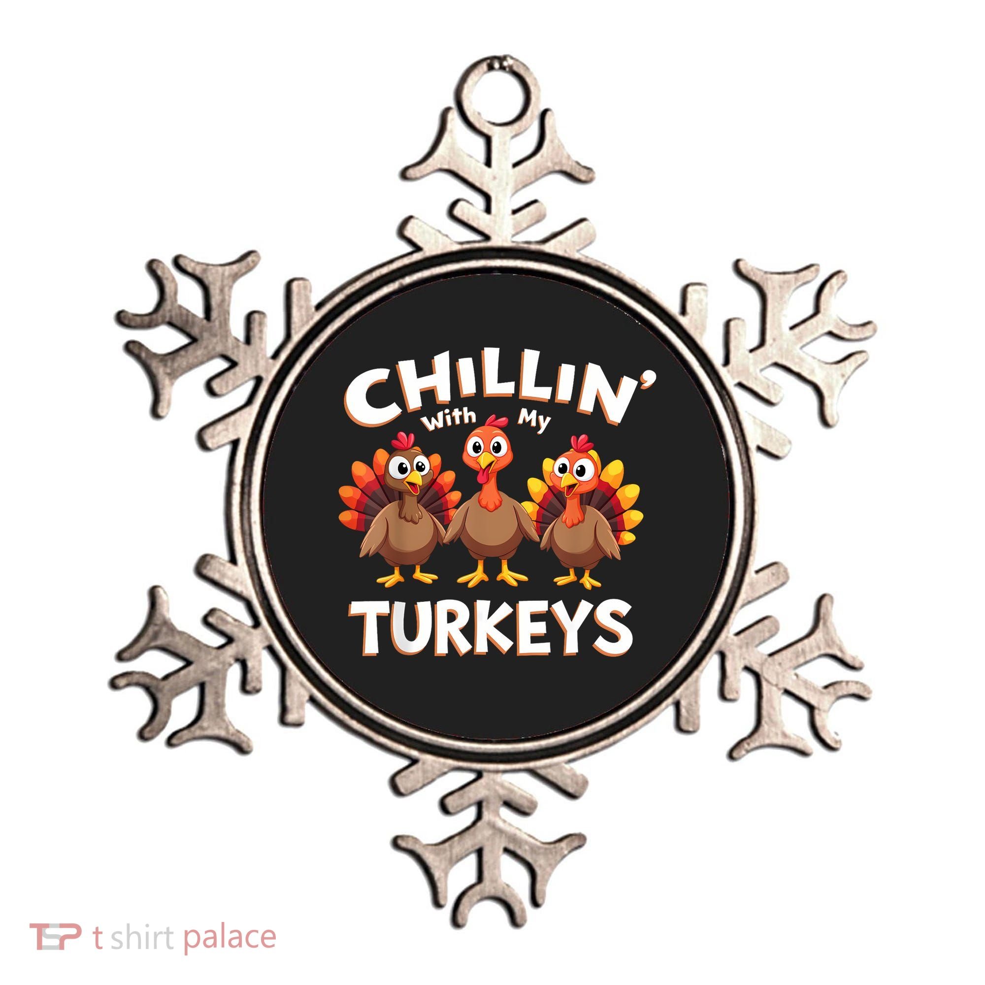 Thanksgiving Family Chillin With My Turkeys Ornament