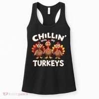 Thanksgiving Family Chillin With My Turkeys Women's Tank Top thumb 0
