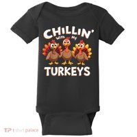 Thanksgiving Family Chillin With My Turkeys Baby Bodysuit thumb 0