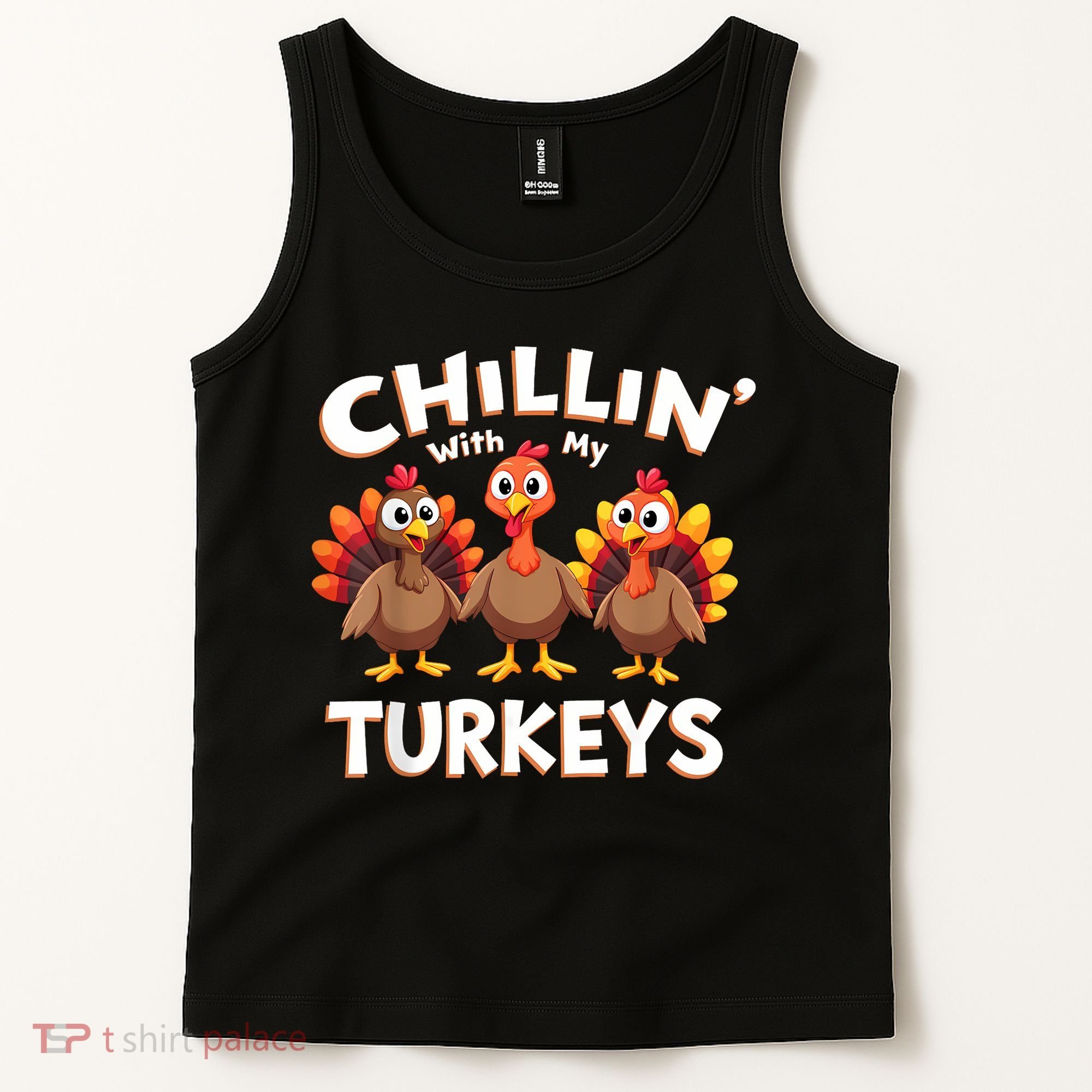 Thanksgiving Family Chillin With My Turkeys Tank Top