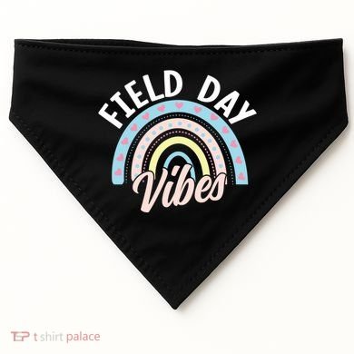 Teacher Field Day Vibes Gift USA-Made Doggie Bandana