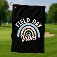 Teacher Field Day Vibes Gift Golf Towel thumb 1