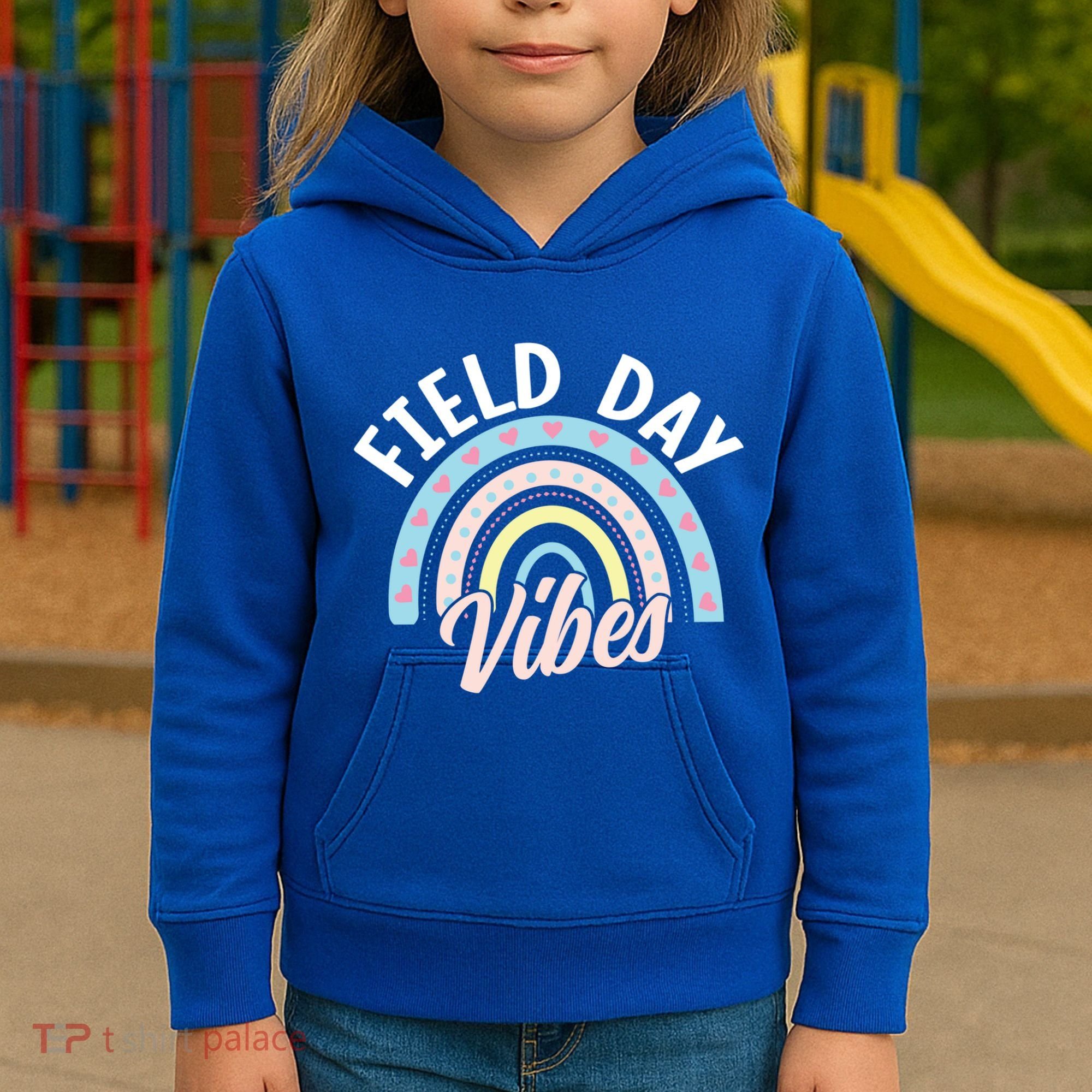 Teacher Field Day Vibes Gift Kids Hoodie
