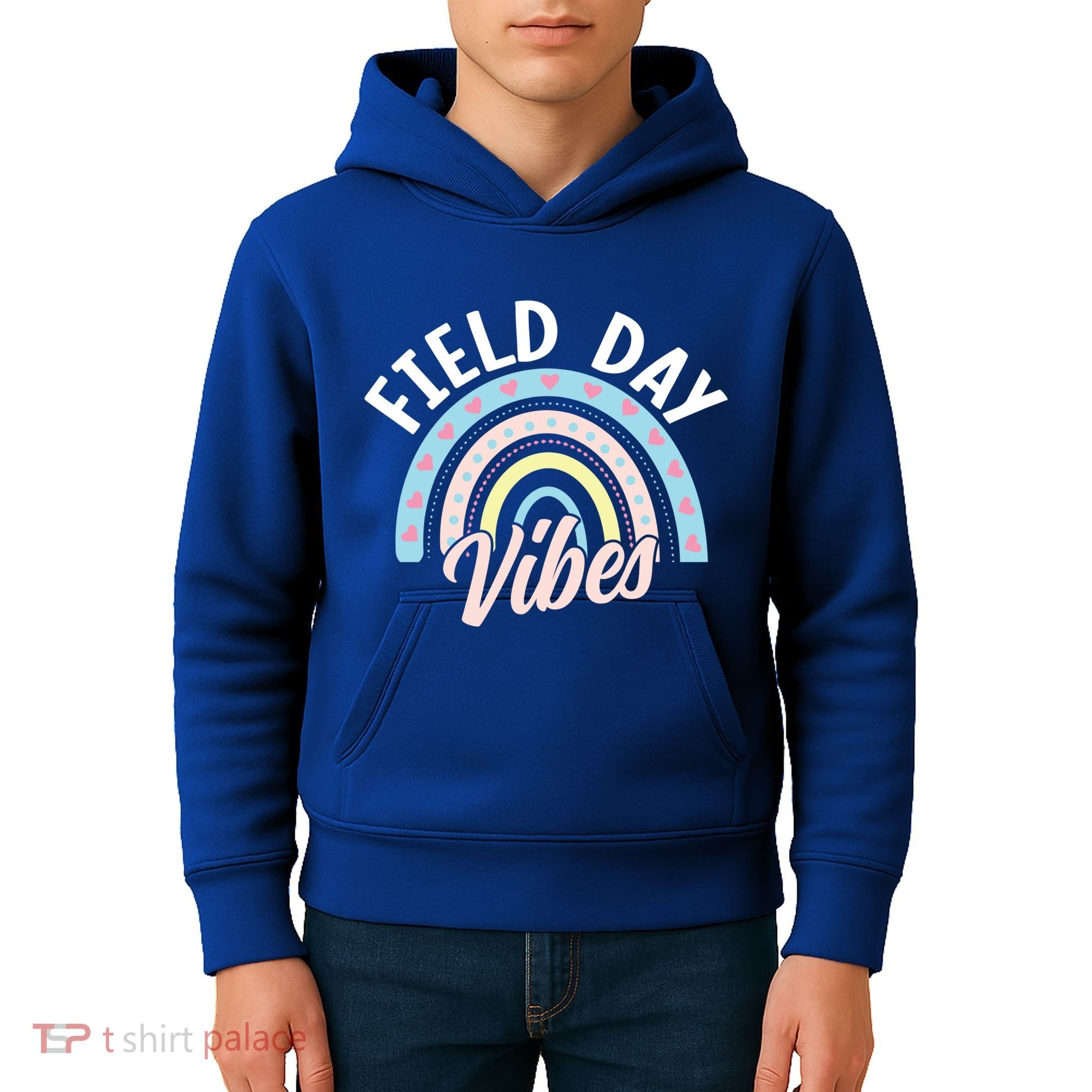 Teacher Field Day Vibes Gift Kids Hoodie